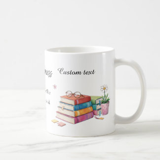Glück ist eine Tasse Kaffee und ein gutes Buch Tas
