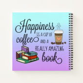 Glück ist eine Tasse Kaffee und ein Phantastisches Notizblock (Rückseite)