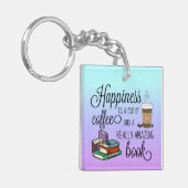 Glück ist eine Tasse Kaffee und ein Phantastisches Schlüsselanhänger (Vorderseite links)