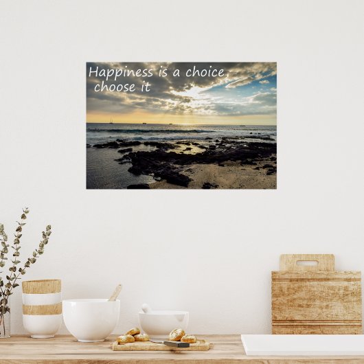 Glück ist eine Wahl Poster (Küche)