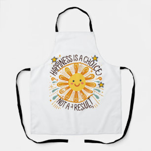 "Glück ist eine Wahl - radikales Sonnendesign" 🌞 Schürze
