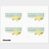 Glück ist eine Wahl Rechteckiger Aufkleber (Blatt)