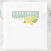 Glück ist eine Wahl Rechteckiger Aufkleber (Tasche)