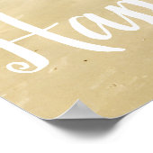 Glück ist eine warme Beach Funny Seaside Zuhause Poster (Ecke)