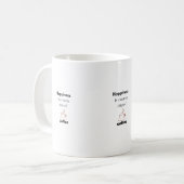 Glück ist eine warme Tasse Kaffeetassen (Vorderseite Links)
