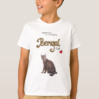 Glück… ist eine zwitschernde bengalische Katze T-Shirt