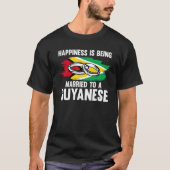 Glück ist einem Guyana Verheiratet T-Shirt (Vorderseite)