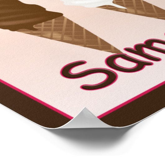 Glück ist Eiscreme-Poster Poster (Ecke)