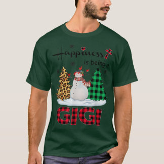 Glück ist Gigi Snowman Frohe Weihnachten tr T-Shirt
