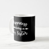 Glück ist groß Sister Funny ältesten Schwestern Kaffeetasse (Vorderseite Links)