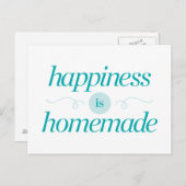 Glück ist hausgemacht postkarte (Vorne/Hinten)