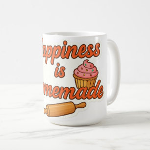 Glück ist hausgemachte Aufkleber Kaffeetasse
