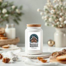 Glück ist hausgemachte Cabin Design Weihnachten Lebensmitteletikett