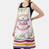 Glück ist hausgemachte Challah Floral & Streifen Schürze (InSitu)