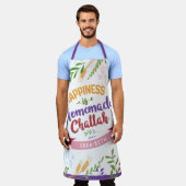 Glück ist hausgemachte Challah HUGE Floral Schürze (Getragen)