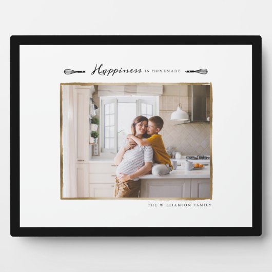 Glück ist hausgemachte Foto Plaque Fotoplatte (Vorderseite)