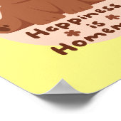 Glück ist hausgemachte Kawaii niedlicher Babybär b Poster (Ecke)