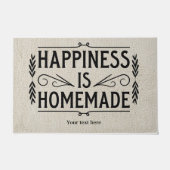 Glück ist hausgemachte Tür Fußmatte (Vorderseite)