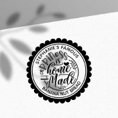 Glück ist hausgemachte Vintag Personalisiert Gummistempel