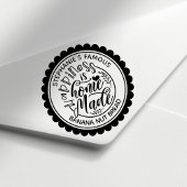Glück ist hausgemachte Vintag Personalisiert Gummistempel