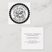 Glück ist hausgemachte Vintag Quadratische Visitenkarte (Vorne/Hinten)