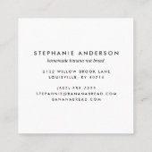 Glück ist hausgemachte Vintag Quadratische Visitenkarte (Rückseite)