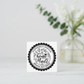 Glück ist hausgemachte Vintag Quadratische Visitenkarte (Stehend Vorderseite)