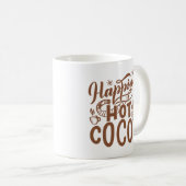 Glück ist heißes Kakao Kaffeetasse (VorderseiteRechts)