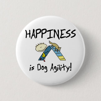 Glück ist HundeAgility-Knopf Button