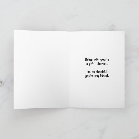 Glück ist immer, überall wo ich bei dir bin dankeskarte (Innenseite)