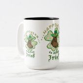 Glück ist Irisch Zweifarbige Tasse (Vorderseite Links)