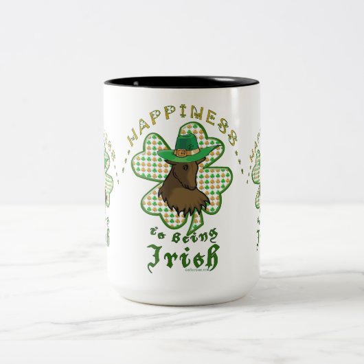 Glück ist Irisch Zweifarbige Tasse (Mittel)