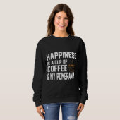 Glück ist Kaffee Amp Spitz Sweatshirt (Vorne ganz)