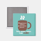 Glück ist Kaffee lustiges Zitat Word Kunst Magnet (Vorderseite/Rückseite)