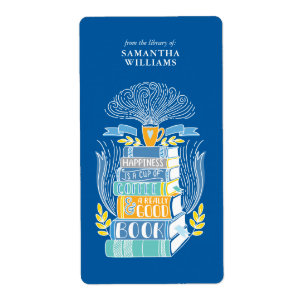 "Glück ist Kaffee und Bücher" Buchzeichen