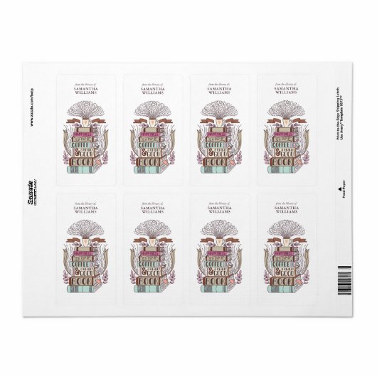 "Glück ist Kaffee und Bücher" Buchzeichen (Vorne)