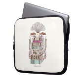 Glück ist Kaffee und Bücher Personalisiert Laptopschutzhülle (Vorderseite Links)