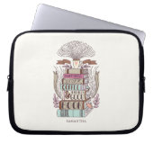 Glück ist Kaffee und Bücher Personalisiert Laptopschutzhülle (Vorderseite)