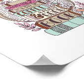 Glück ist Kaffee und Bücher Poster (Ecke)