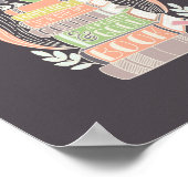 Glück ist Kaffee und Bücher Poster (Ecke)