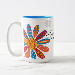 Glück ist... Kaffee und Zeit mit Jehovah Zweifarbige Tasse