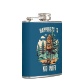 Glück ist kein Wifi-Backpacken Flachmann (Rechts)