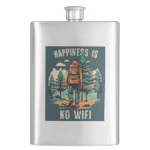 Glück ist kein Wifi-Backpacken Flachmann (Vorderseite)
