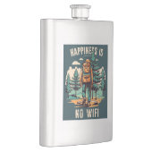 Glück ist kein Wifi-Backpacken Flachmann (Rechts)