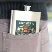 Glück ist kein Wifi-Backpacken Flachmann (Beispiel)