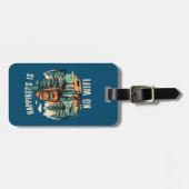 Glück ist kein Wifi-Backpacken Gepäckanhänger (Vorderseite horizontal)