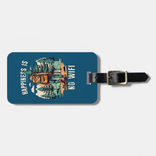 Glück ist kein Wifi-Backpacken Gepäckanhänger (Vorderseite horizontal)