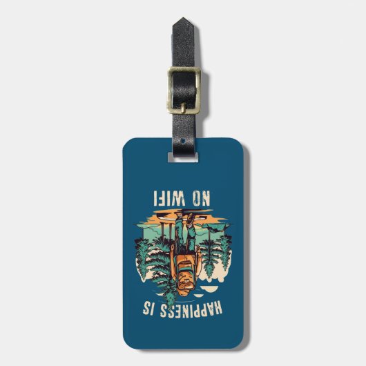 Glück ist kein Wifi-Backpacken Gepäckanhänger (Vorderseite vertikal)