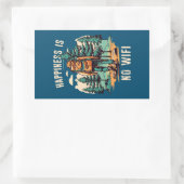 Glück ist kein Wifi-Backpacken Rechteckiger Aufkleber (Tasche)