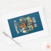 Glück ist kein Wifi-Backpacken Rechteckiger Aufkleber (Umschlag)